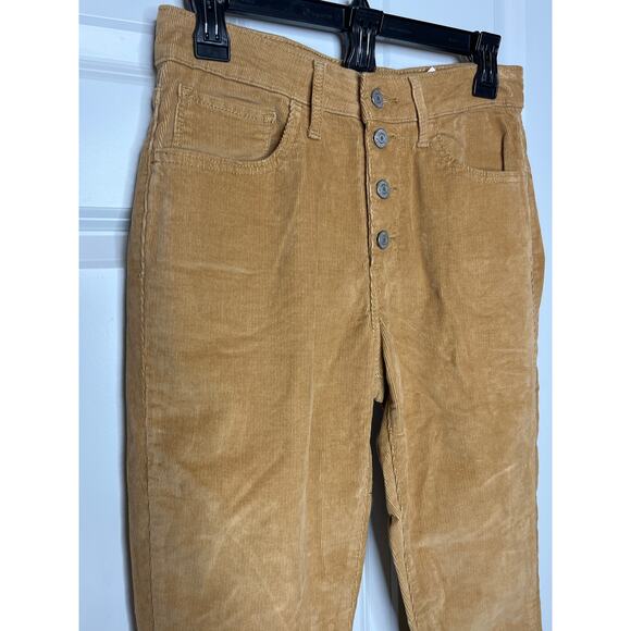 Levi's 721 High Rise Skinny Size 27 Button Fly Corduroy Jeans Tan / Brown - Picture 2 of 8